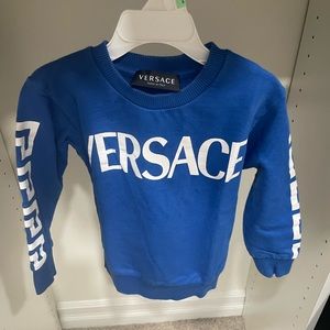 COPY - Versace long sleeve shirt for boys. Size is 4T and the color is blue and…